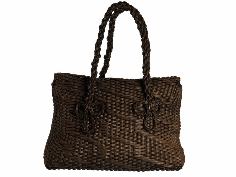 Borsa vintage Roberta di Camerino a Mano in fettuccia Nera