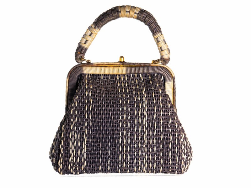 Borsa vintage Roberta di Camerino a Mano Modello “MICAWBER” in Corsino Celeste e Blu