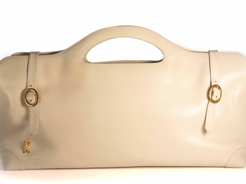 Borsa vintage Roberta di Camerino a Mano in pelle Bianca