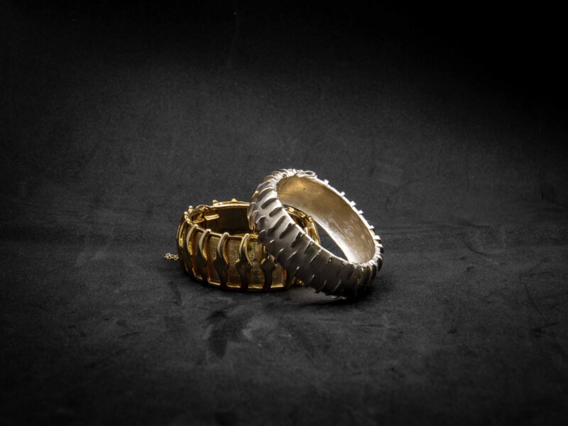 Bracciali rigidi metallo argentato e dorato