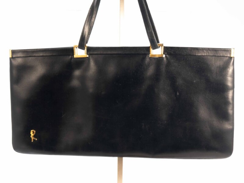 Borsa vintage Roberta di Camerino a Spalla in pelle Blu