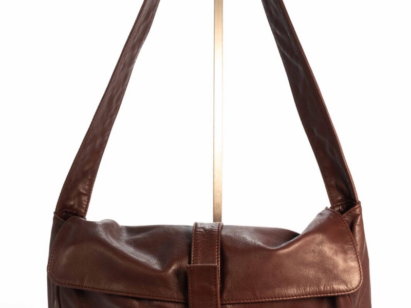 Borsa vintage Roberta di Camerino a Spalla in pelle Marrone Violaceo