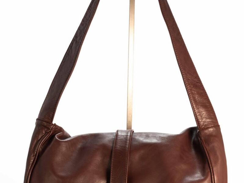 Borsa vintage Roberta di Camerino a Spalla in pelle Marrone Violaceo